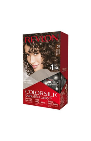 2 colorations permanentes - Colorsilk - 30 Châtain Foncé