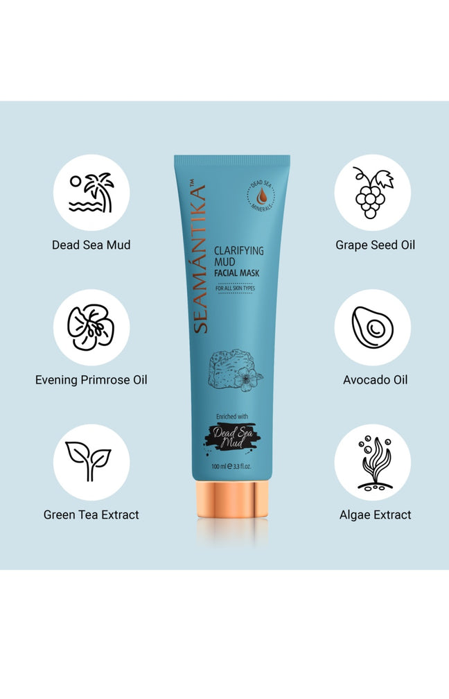Masque purifiant - Boue de la mer morte & argile kaolin - Visage - 100 ml