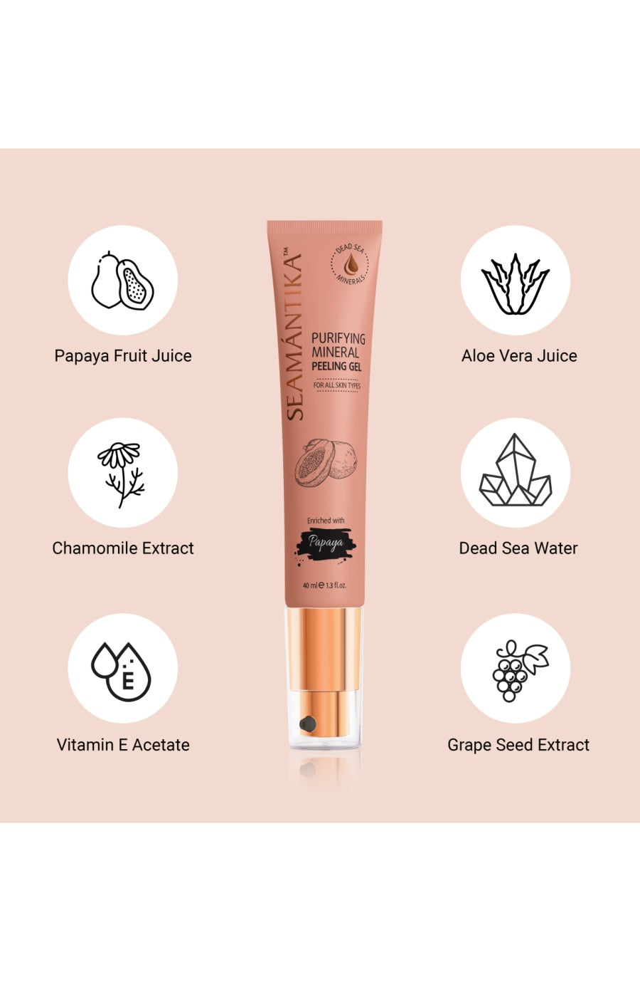 Gel exfoliant - Minéraux & Papaye - 40 ml