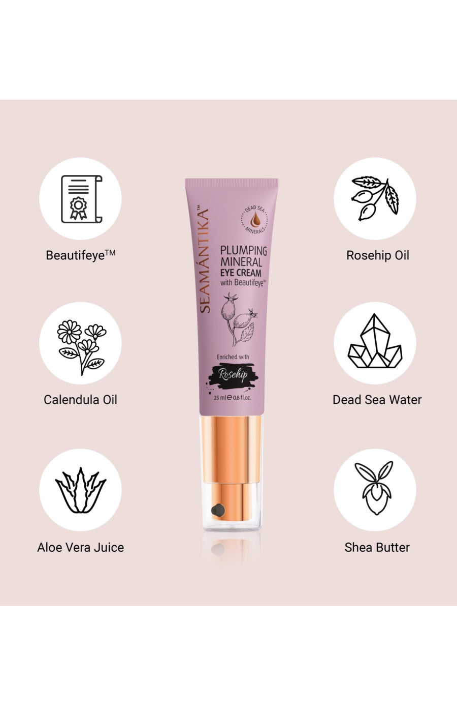 Crème contour des yeux repulpante - Huile de rose musquée - 25 ml