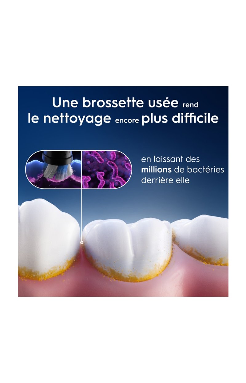 Lot de 6 brossettes de rechange - Gentle Care - Noir