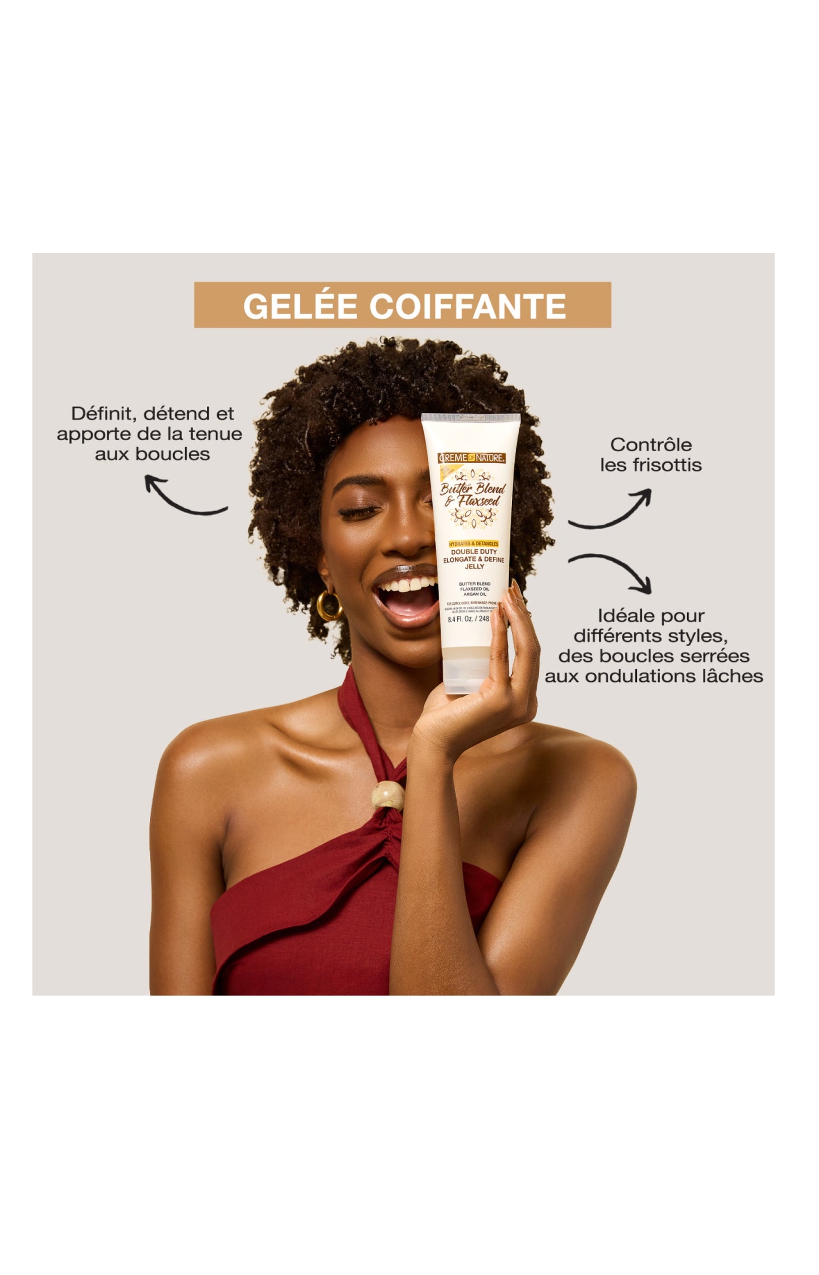 Gelée coiffante - Butter Blend & Flaxseed - Cheveux bouclés - 248 ml