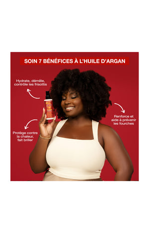 Soin protecteur sans rinçage - Huile d'argan du Maroc - Cheveux bouclés - 150 ml