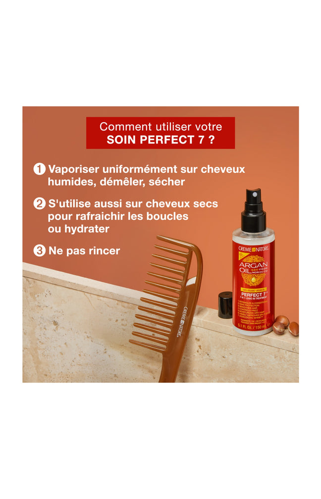 Soin protecteur sans rinçage - Huile d'argan du Maroc - Cheveux bouclés - 150 ml
