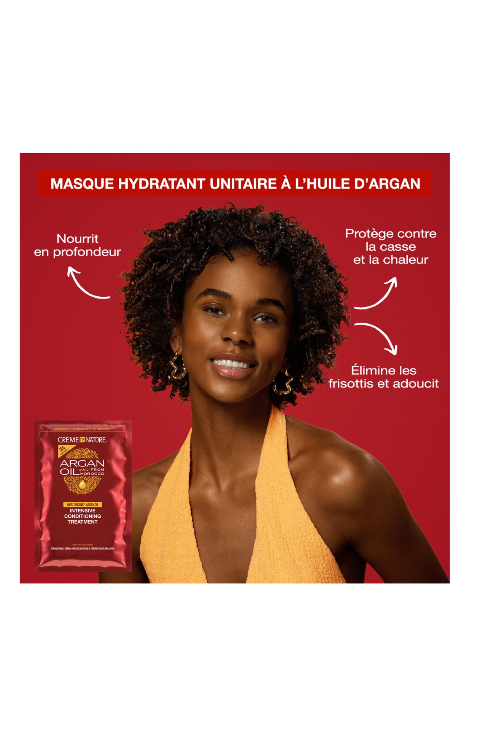 Masque hydratant - Huile d'argan - Usage unique - 50 ml