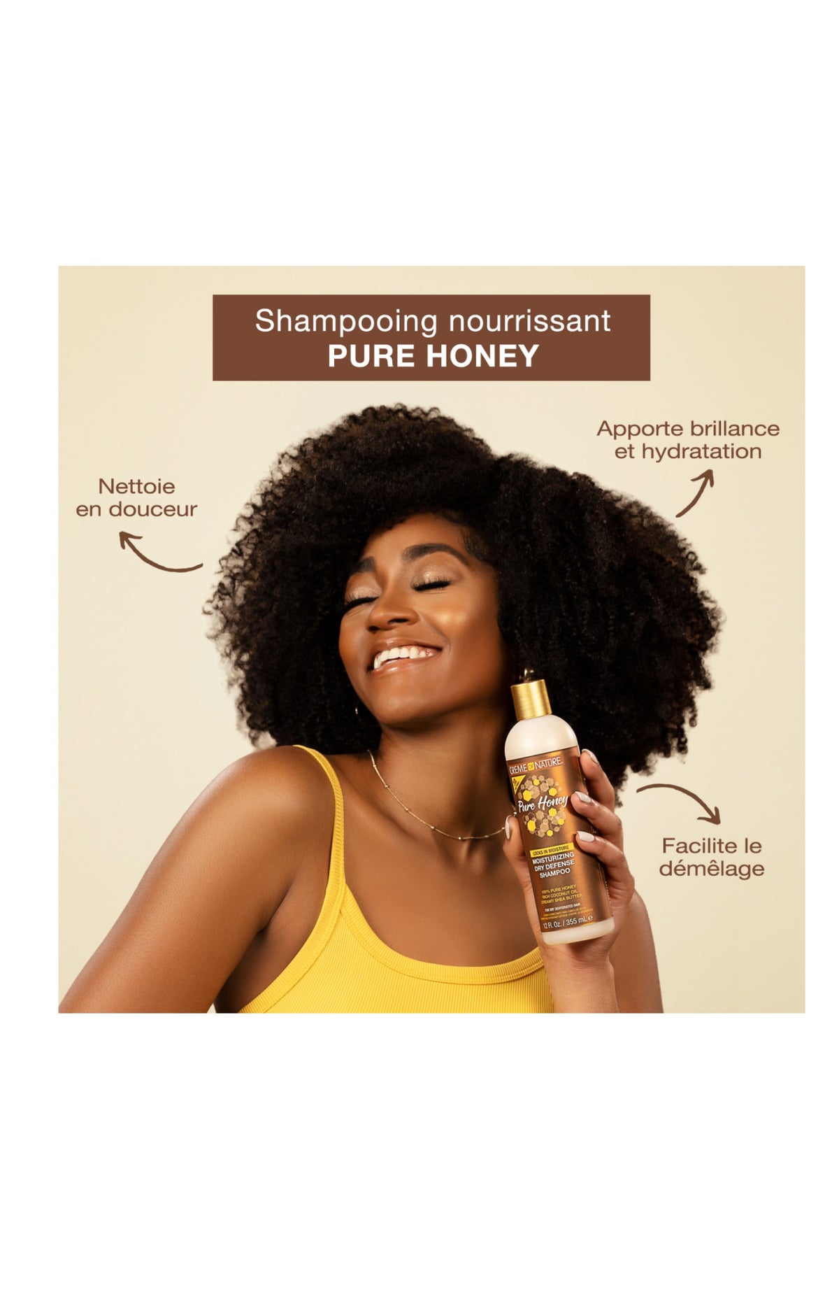 Shampoing nourrissant - Miel - Cheveux bouclés à texturés