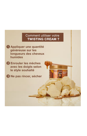 Crème coiffante twist - Miel - Cheveux secs ou déshydratés - 340 ml