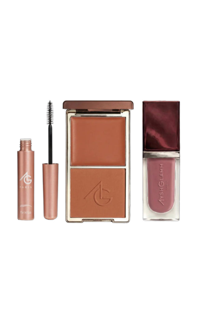 Trio visage - Gel sourcils, blush & huile à lèvres