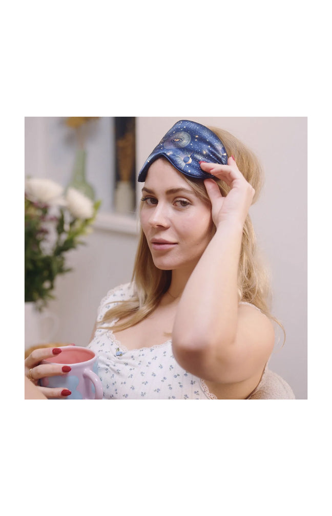 Masque de sommeil - Satin - Bleu céleste