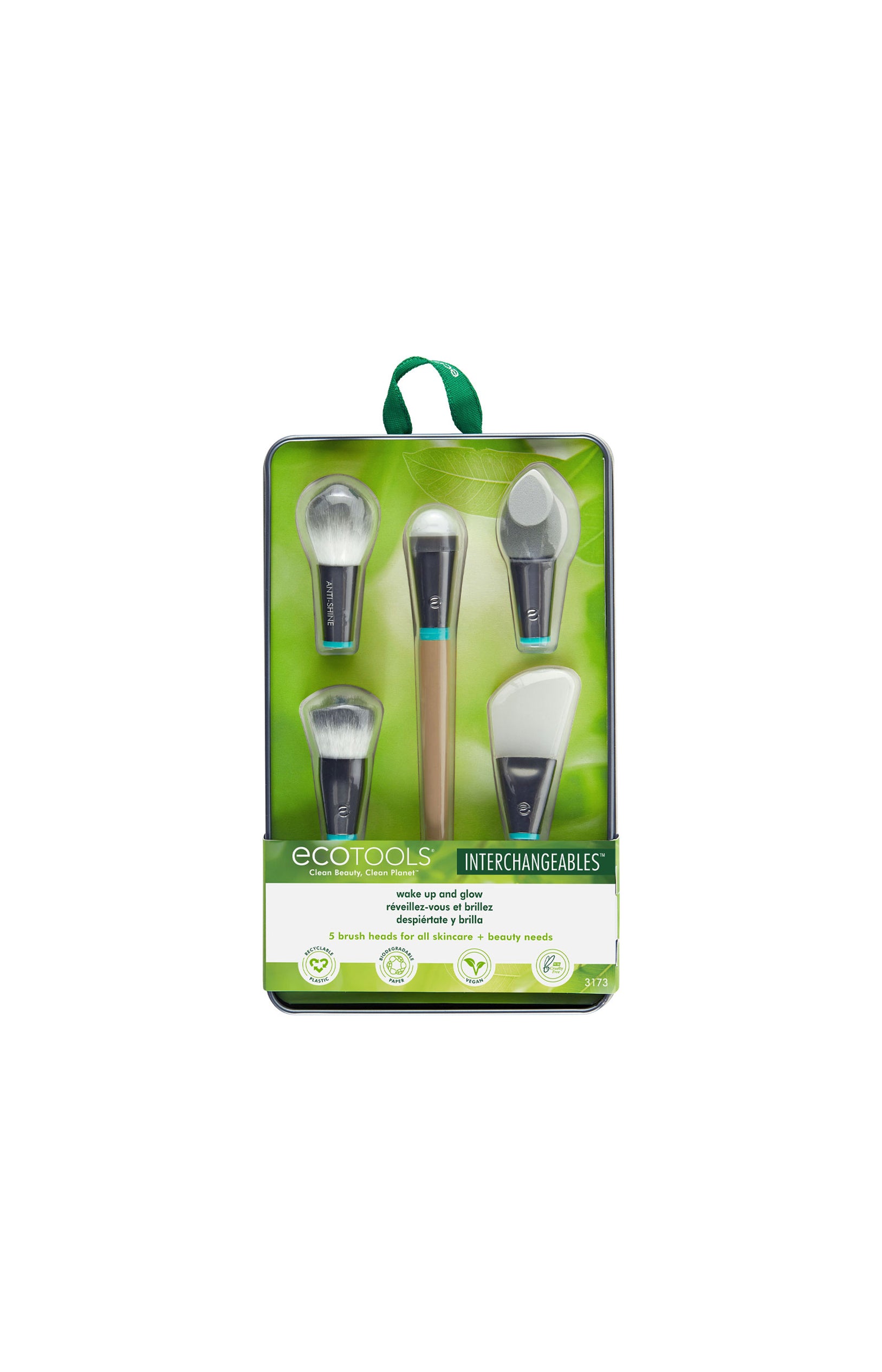 Set de 5 pinceaux interchangeables - Wake Up and Glow - Teint