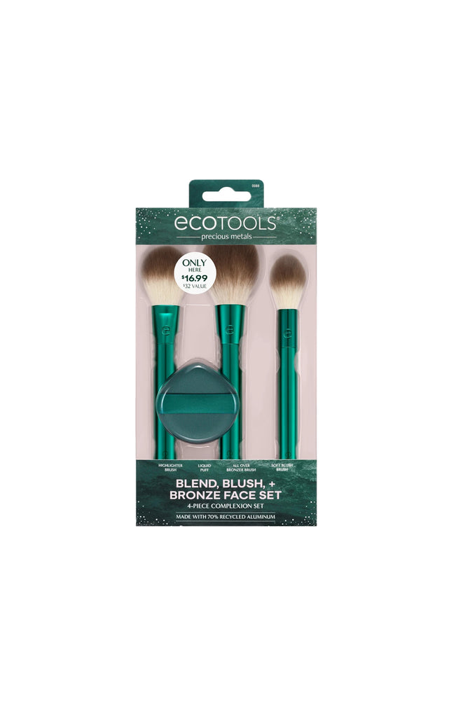 Set éponge et pinceaux - Teint - 4 pièces