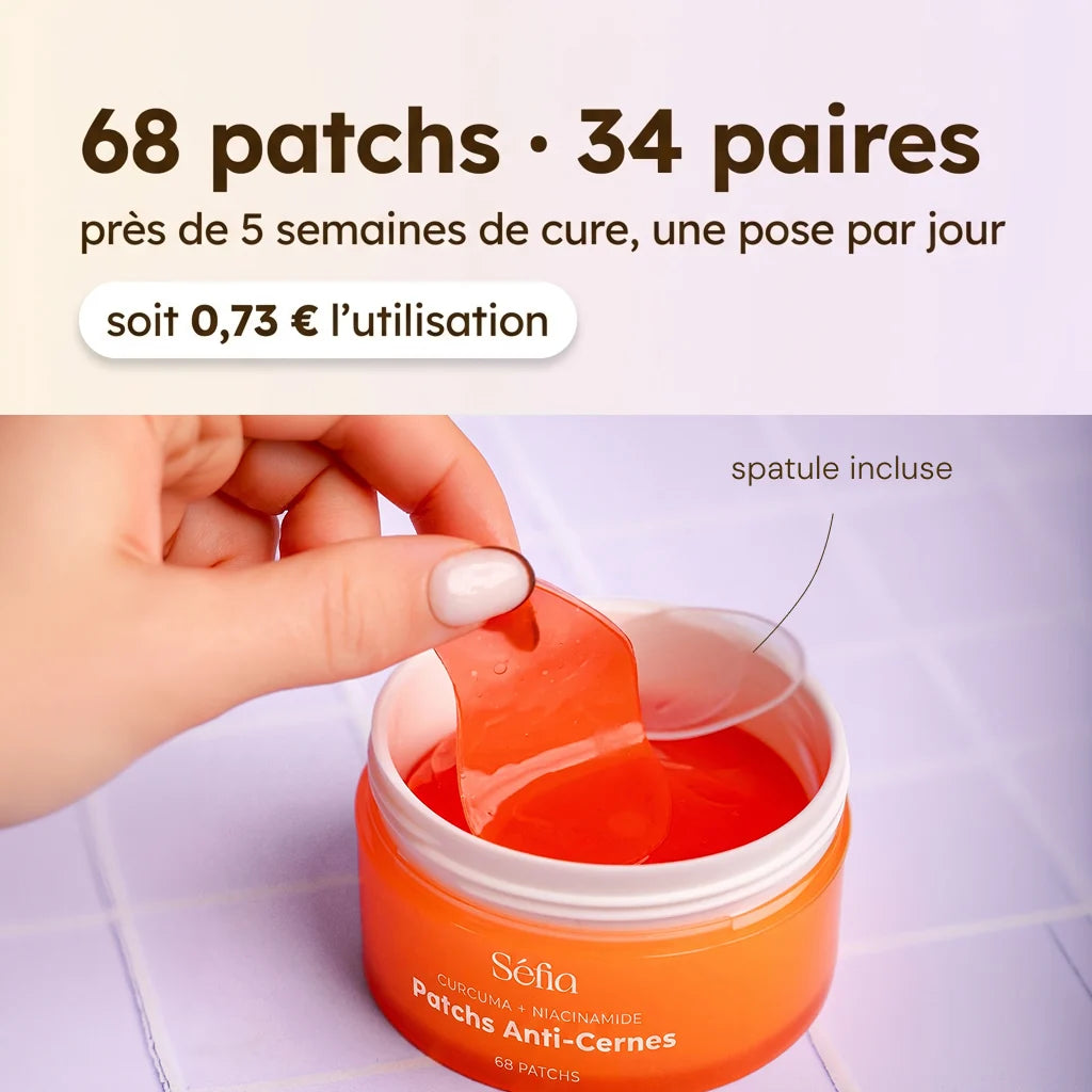 Patchs Anti-Cernes au Curcuma et à la Caféine