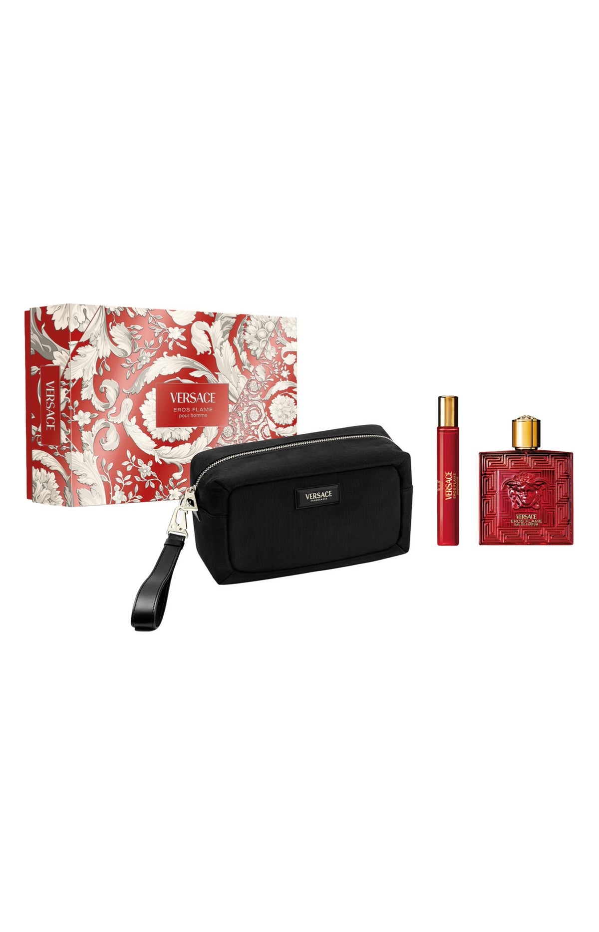 Coffret Versace Eros Flame Eau de Parfum - Hespéridée, ambrée et boisée