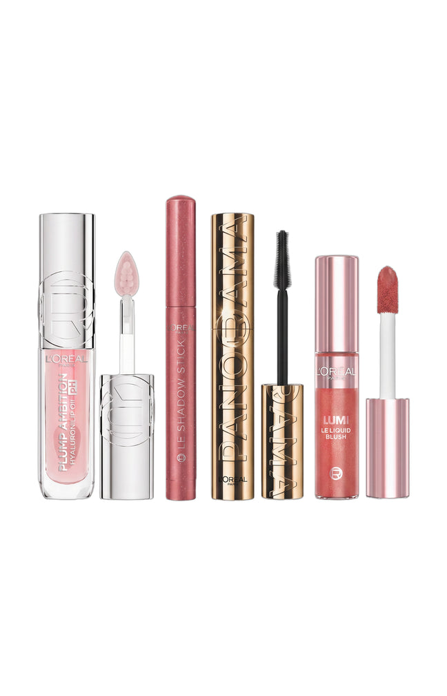 Routine maquillage - Glow rosé - 4 produits