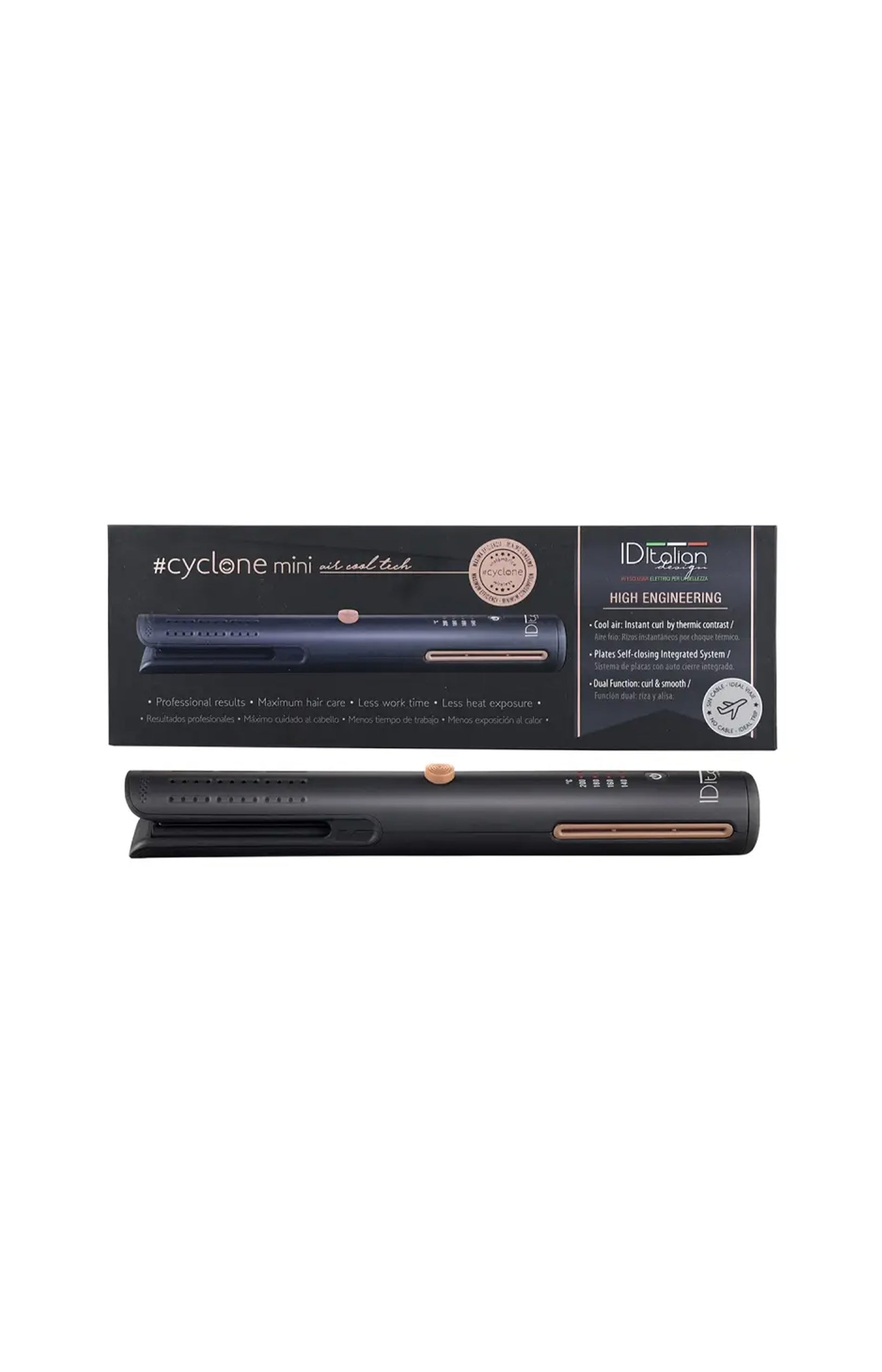 Lisseur de cheveux - Cyclone Air Cool Tech USB - Noir