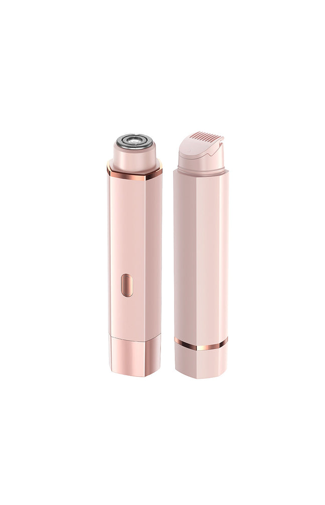 Rasoir spécial femme pour zones délicates, double tête de coupe et de rasage. Batterie rechargeable.