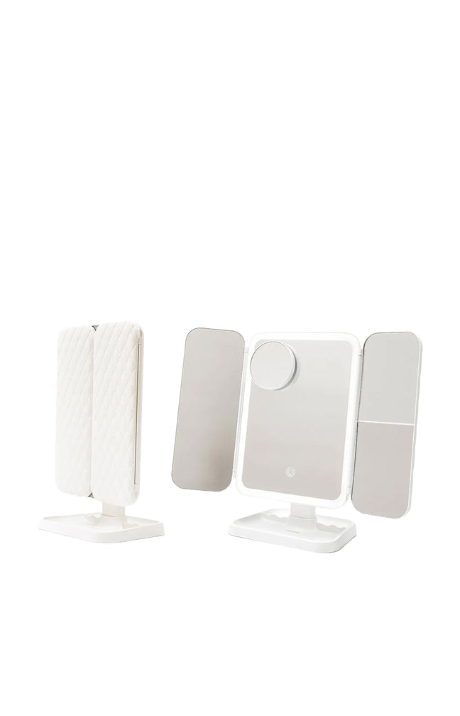 Miroir de Maquillage - Triptique LED -  Rechargeable