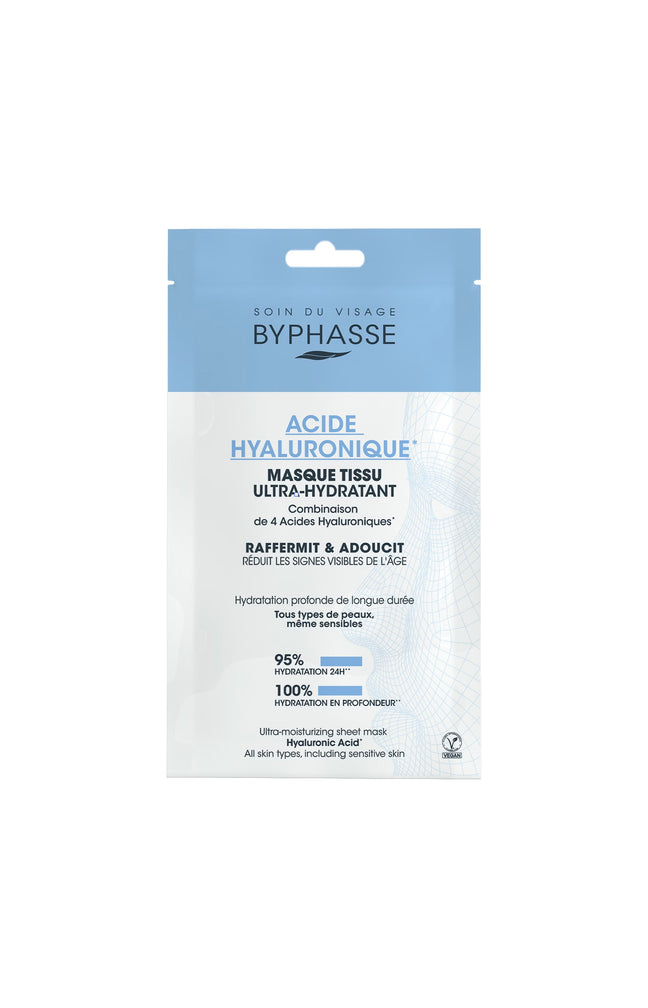 Masque tissu hydratant - Acide hyaluronique - Visage - 18 ml