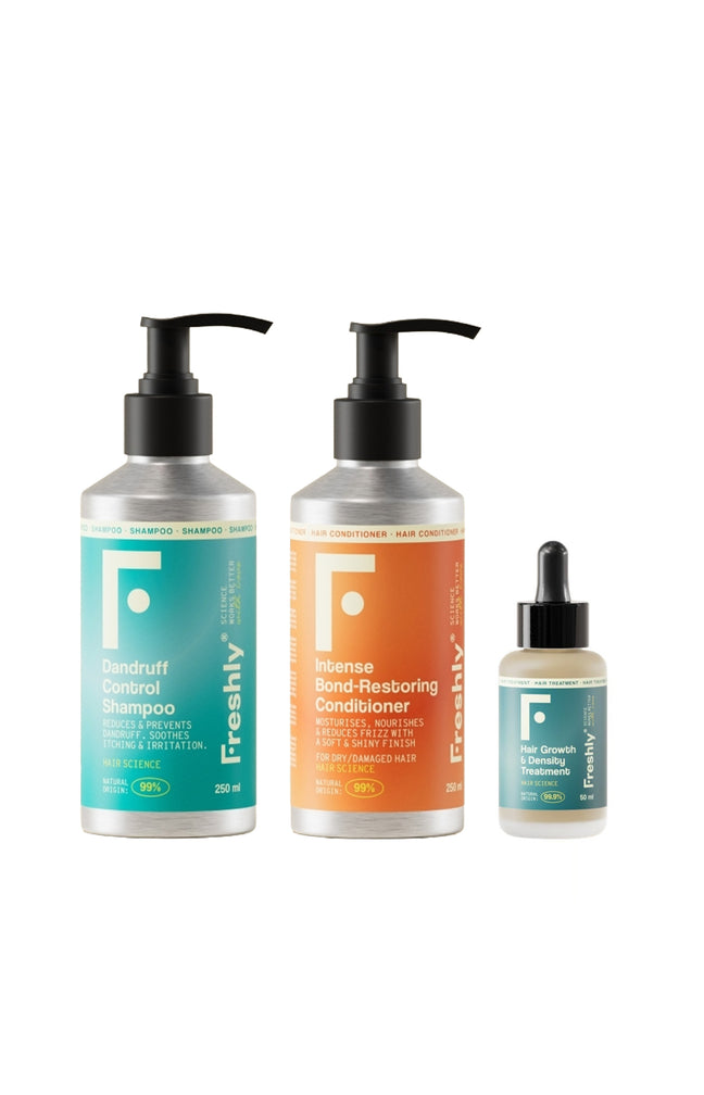 Routine capillaire - Shampooing, après-shampooing & soin exfoliant