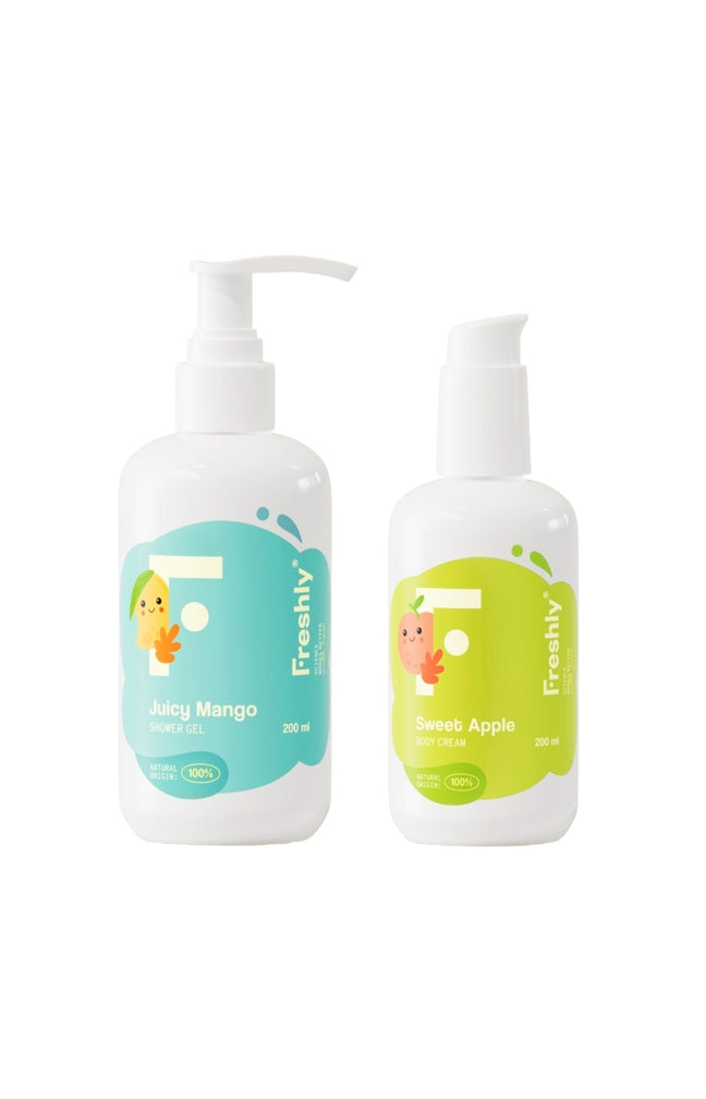 Crème & gel douche - Pomme & mangue - Enfant - 2 x 400 ml