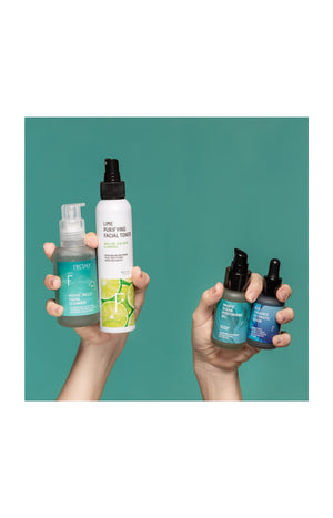 Routine soins - Peaux mixtes à grasses - Visage - 4 produits