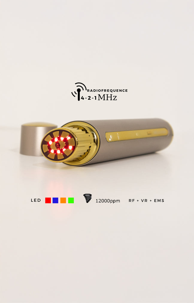 Appareil de radiofréquence LED & crème raffermissante - Soin anti-âge - Visage