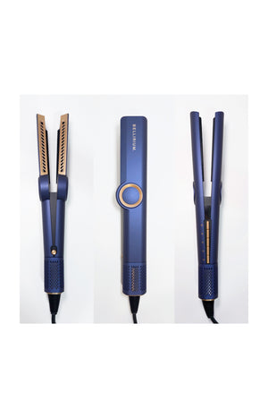 Sèche-cheveux & lisseur 2-en-1 - Zafira Aerostrait - Bleu