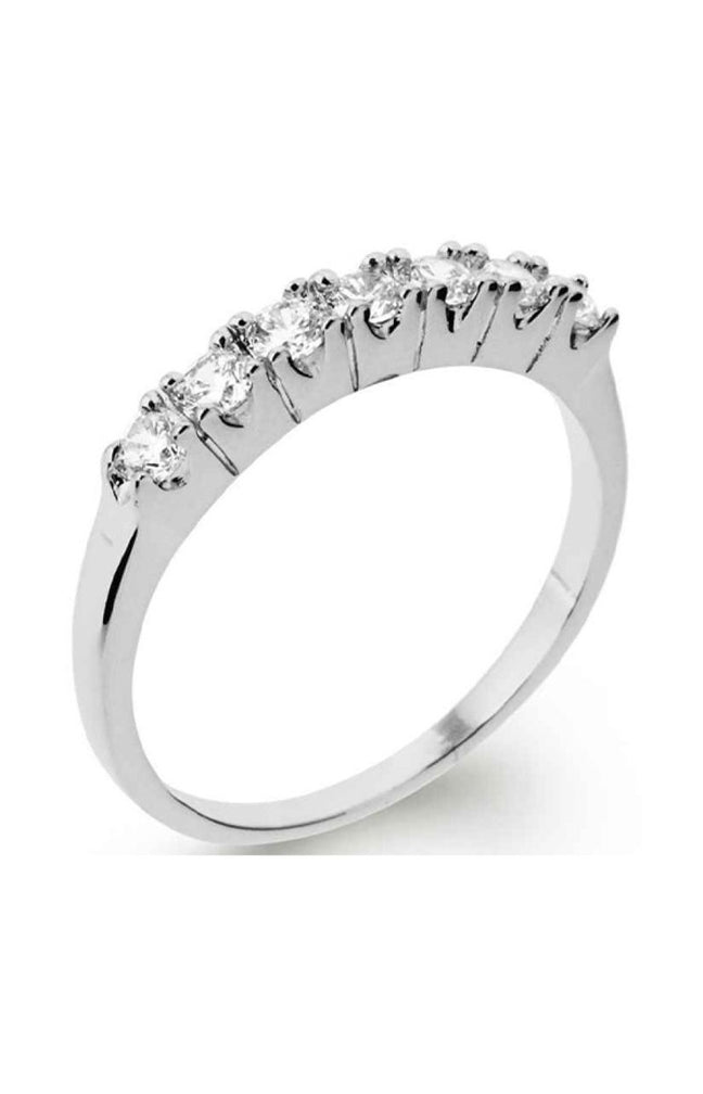 Bague - Argent 925/1000 rhodié & oxyde de zirconium