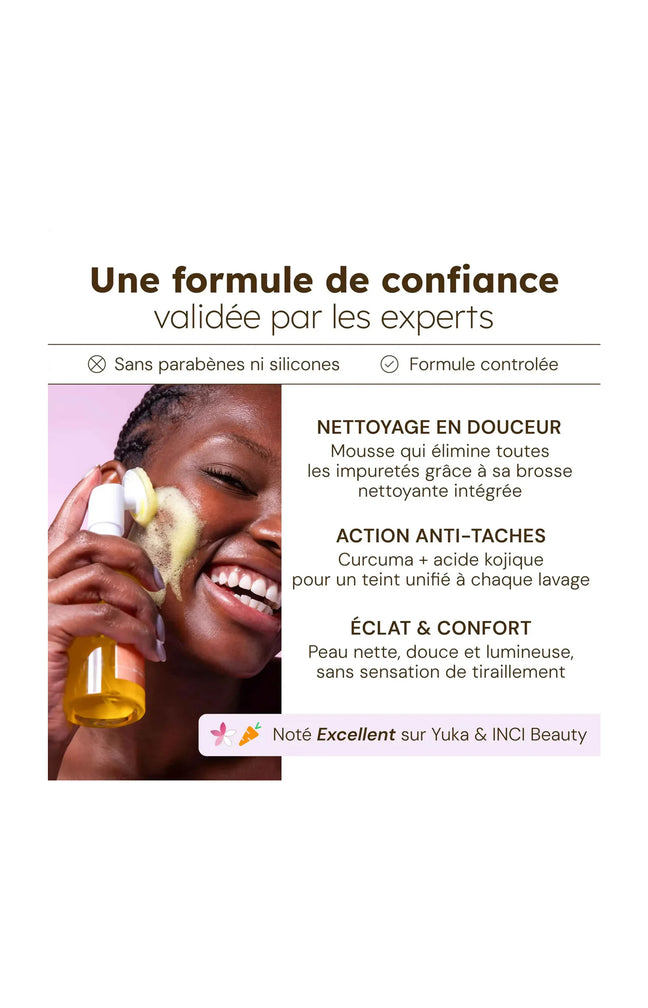 Nettoyant mousse - Curcuma - Visage - 100 ml