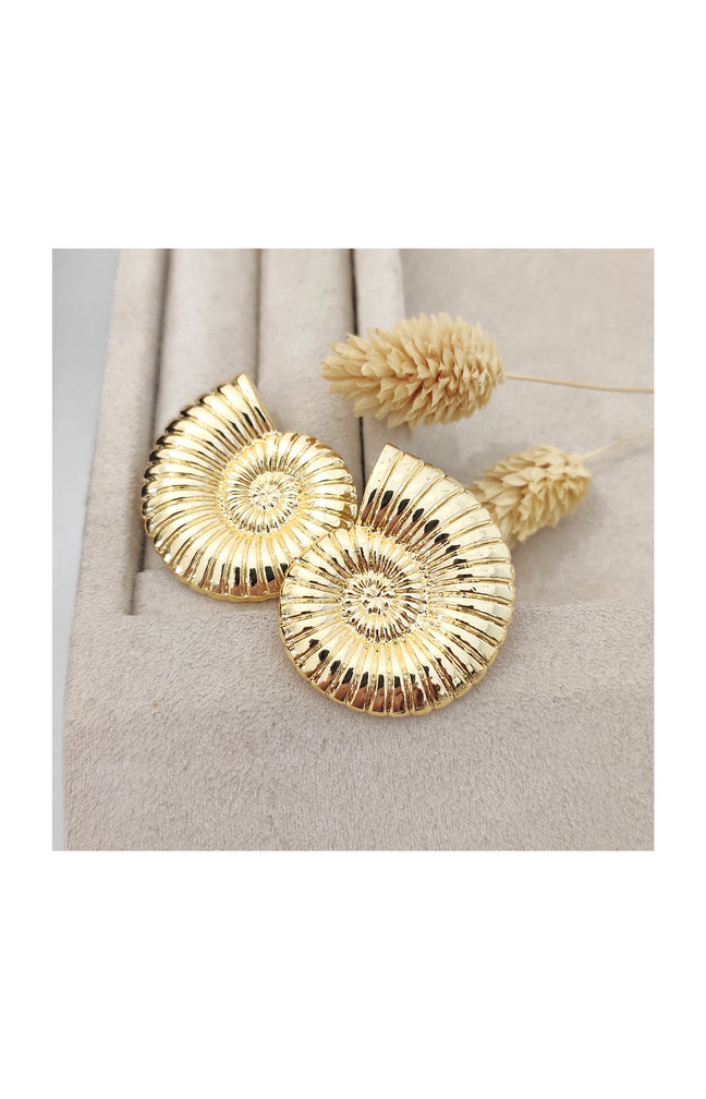 Boucles d’oreilles escargot - Laiton plaqué or