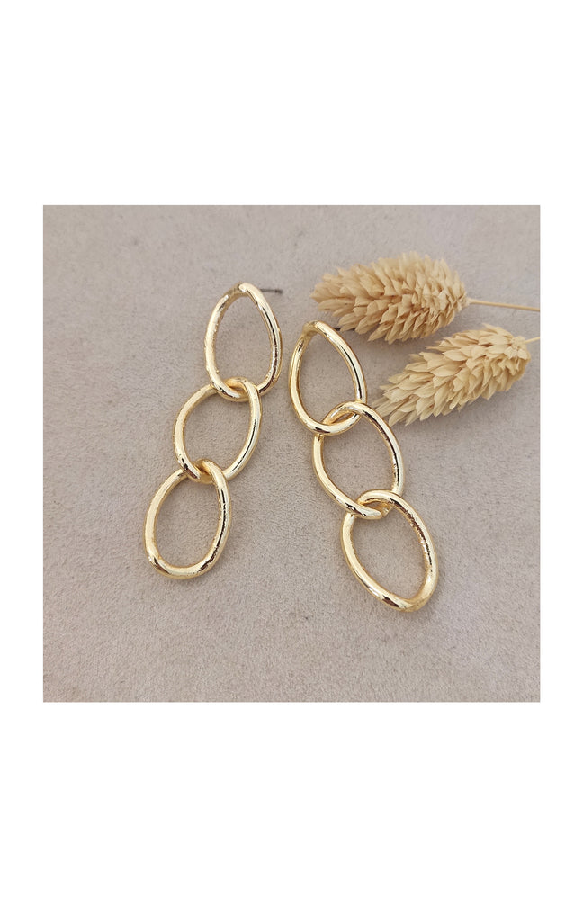 Boucles d’oreilles anneaux - Laiton plaqué or