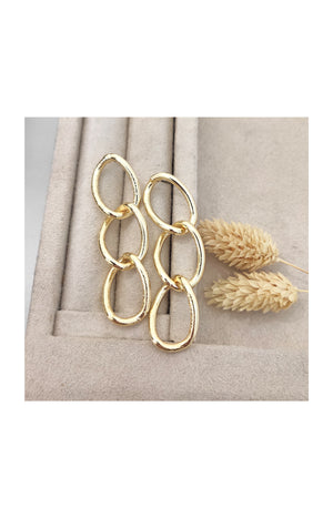 Boucles d’oreilles anneaux - Laiton plaqué or