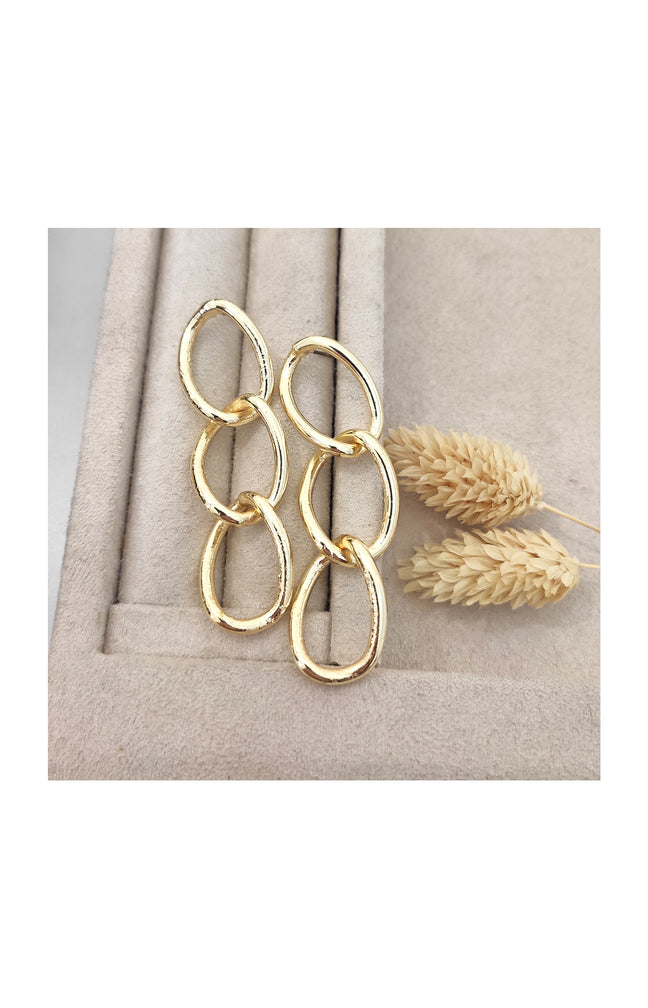 Boucles d’oreilles anneaux - Laiton plaqué or