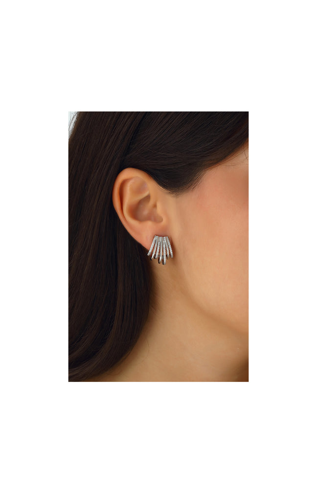 Boucles d'oreilles - Argent 925/000 & zircons