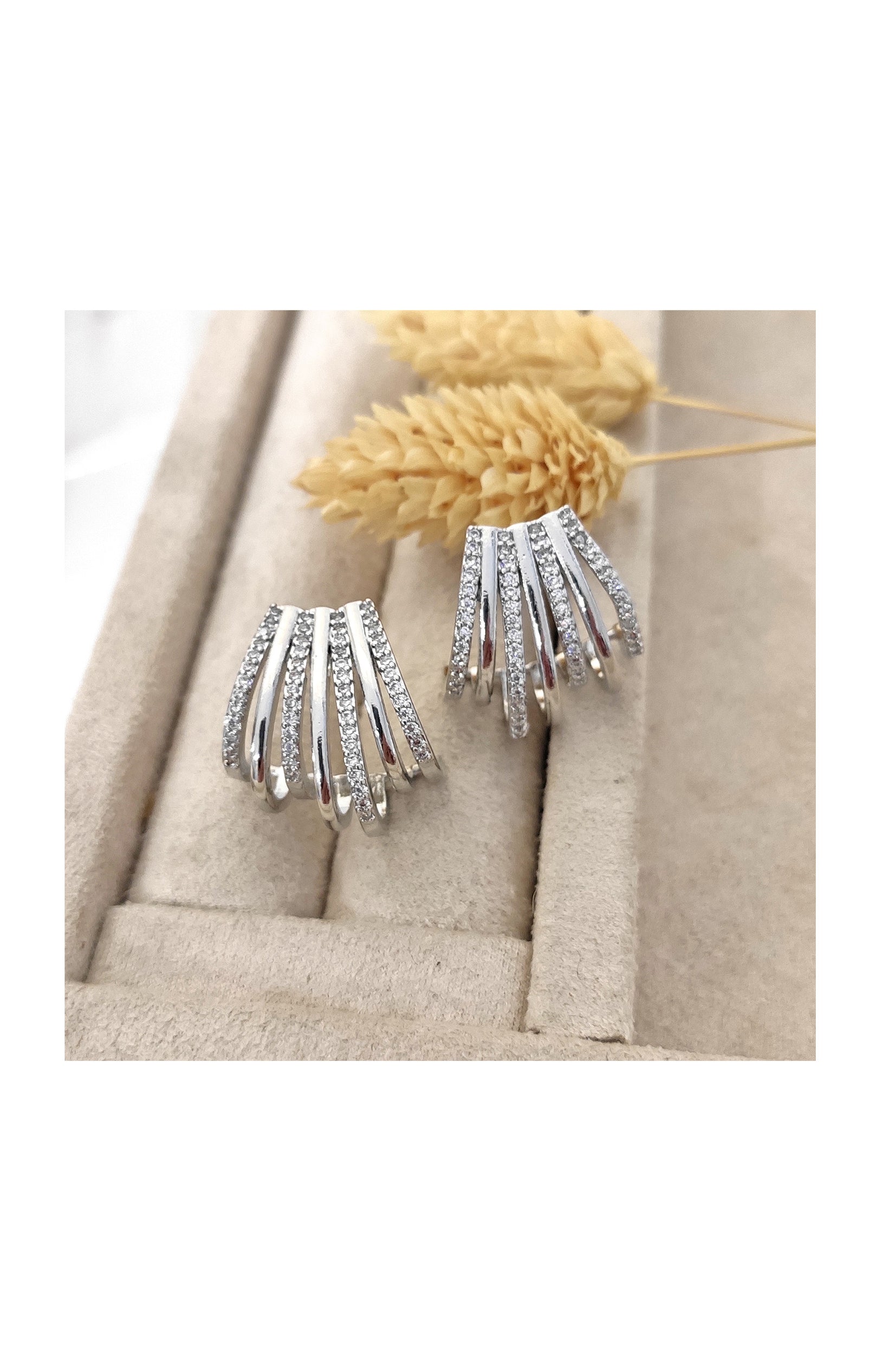 Boucles d'oreilles - Argent 925/000 & zircons