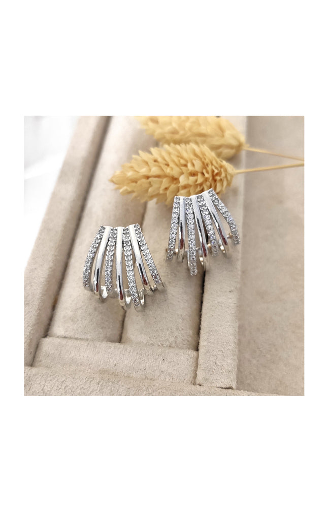 Boucles d'oreilles - Argent 925/000 & zircons