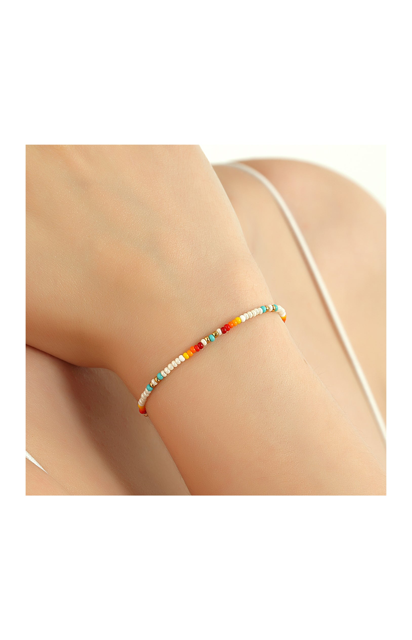 Bracelet - Perles & plaqué or 14 K