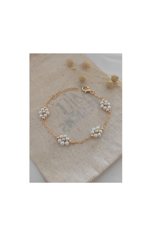 Bracelet - Perles plastiques & laiton plaqué or
