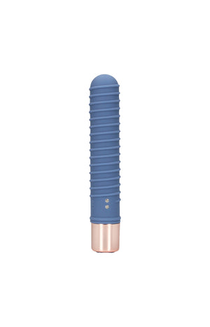 Mini vibromasseur texturé – Ribbed Blue horizon