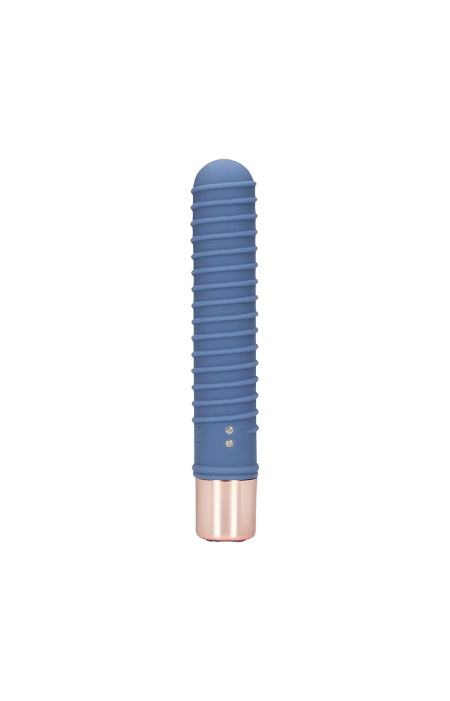 Mini vibromasseur texturé – Ribbed Blue horizon