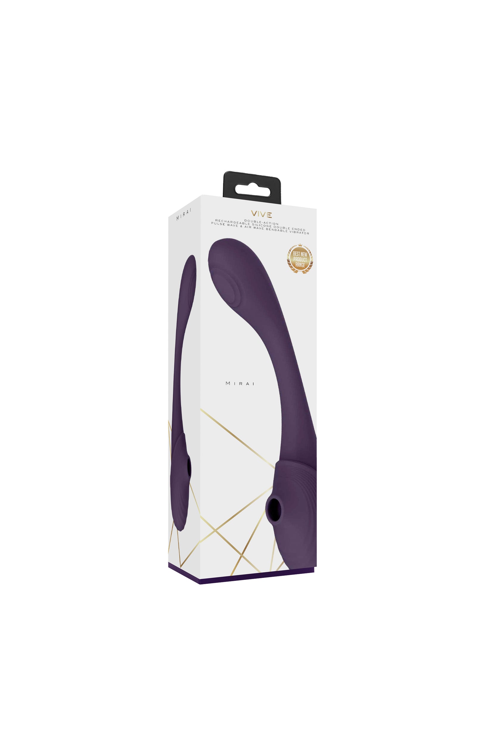 Vibrateur pliable à double extrémité - Vagues pulsées & vagues d’air