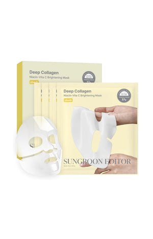 Masques éclats - Collagène, niacinamide & vitamine C - Visage - 4 x 37 g