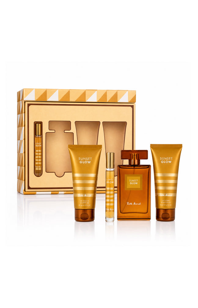 Coffret Sunset Glow - gel douche, eau de parfum & lait corps