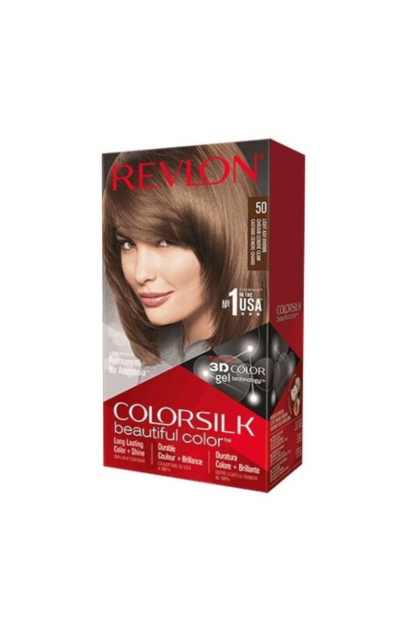 2 colorations permanentes - Colorsilk - 50 Châtain Cendré Clair