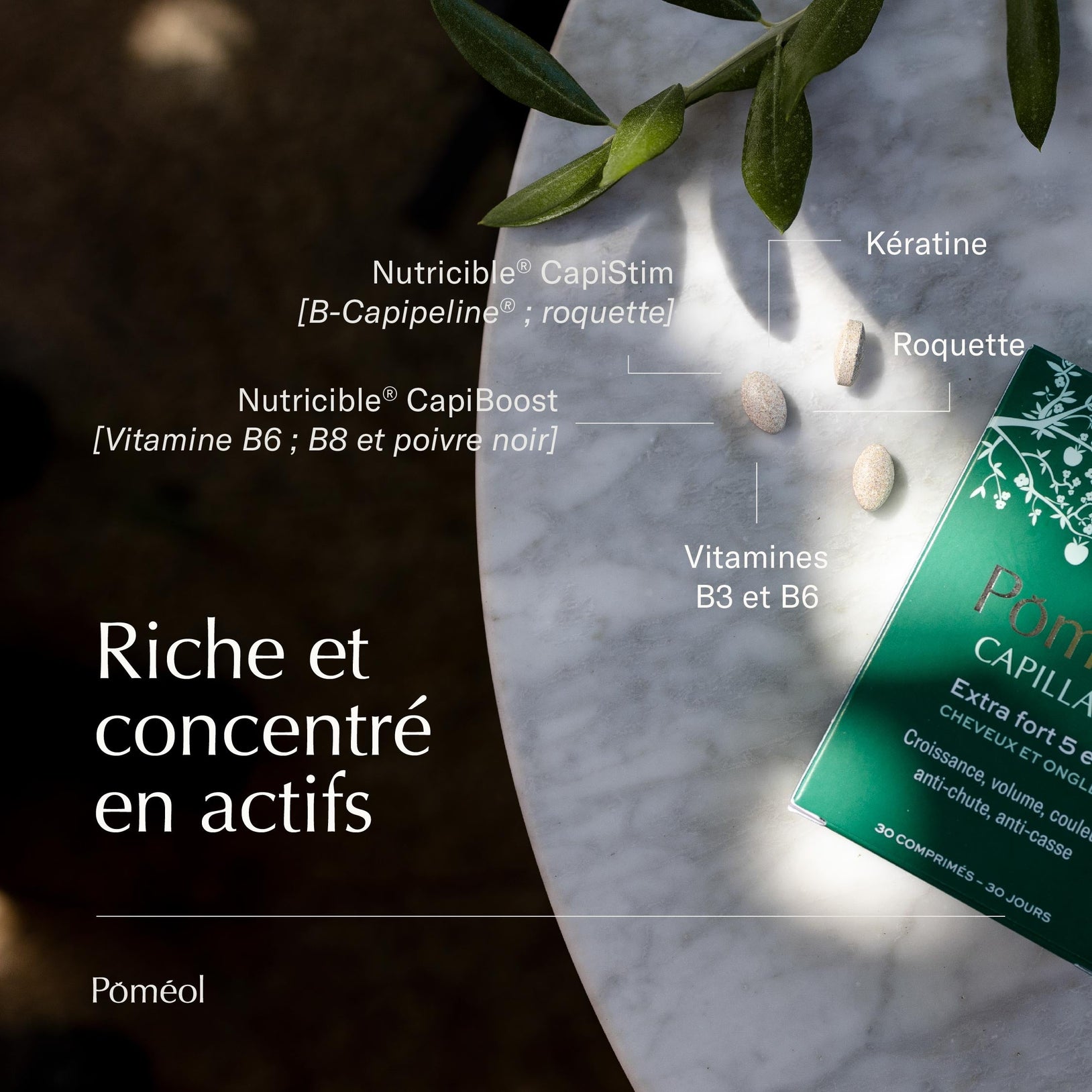 Riche et concentré en actifs capillaires