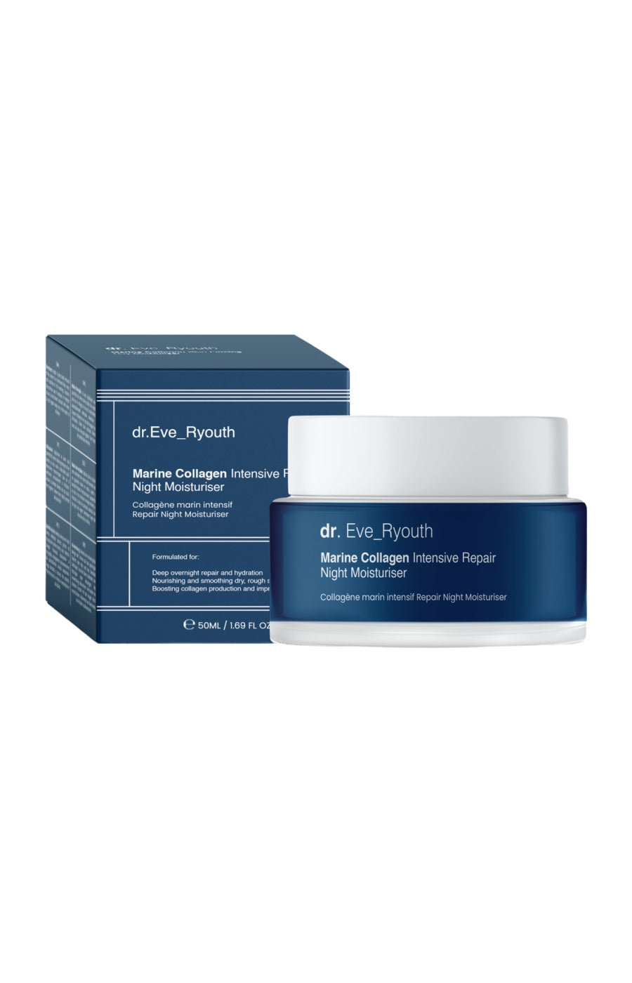 Crème de nuit réparatrice - Collagène marin & peptides - 50 ml