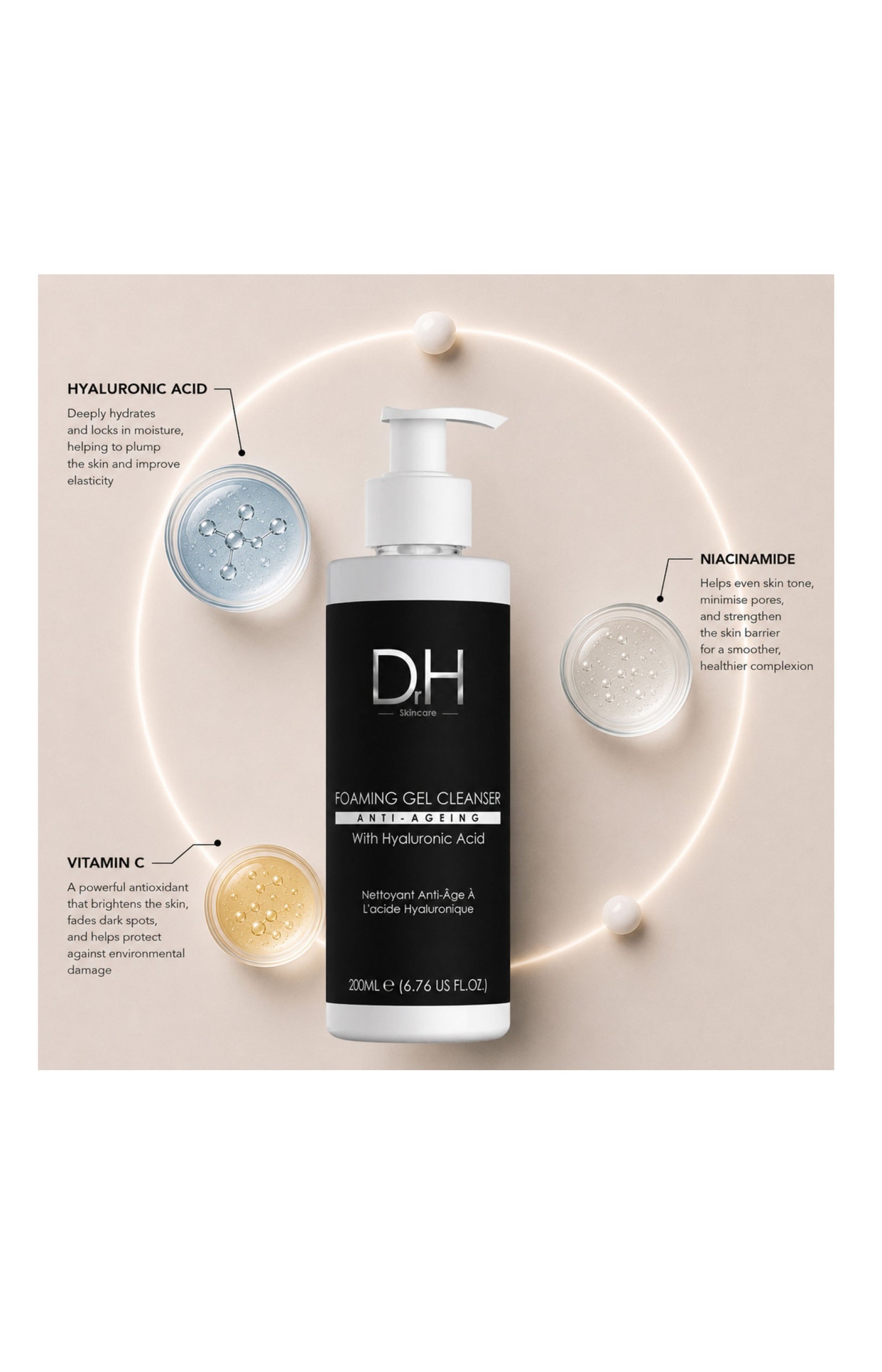 Gel nettoyant - Acide hyaluronique