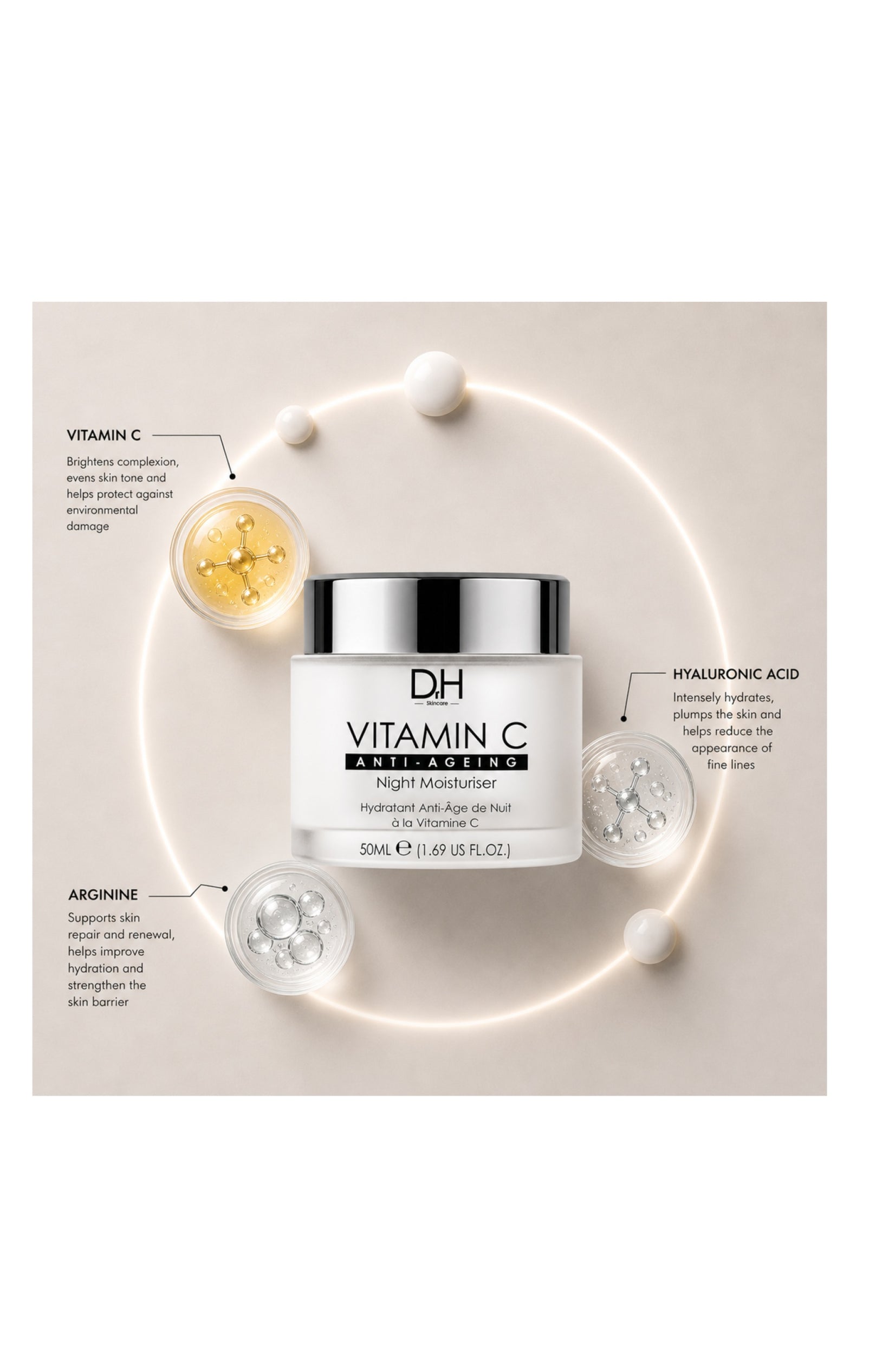 Crème de nuit anti-âge - Vitamine C