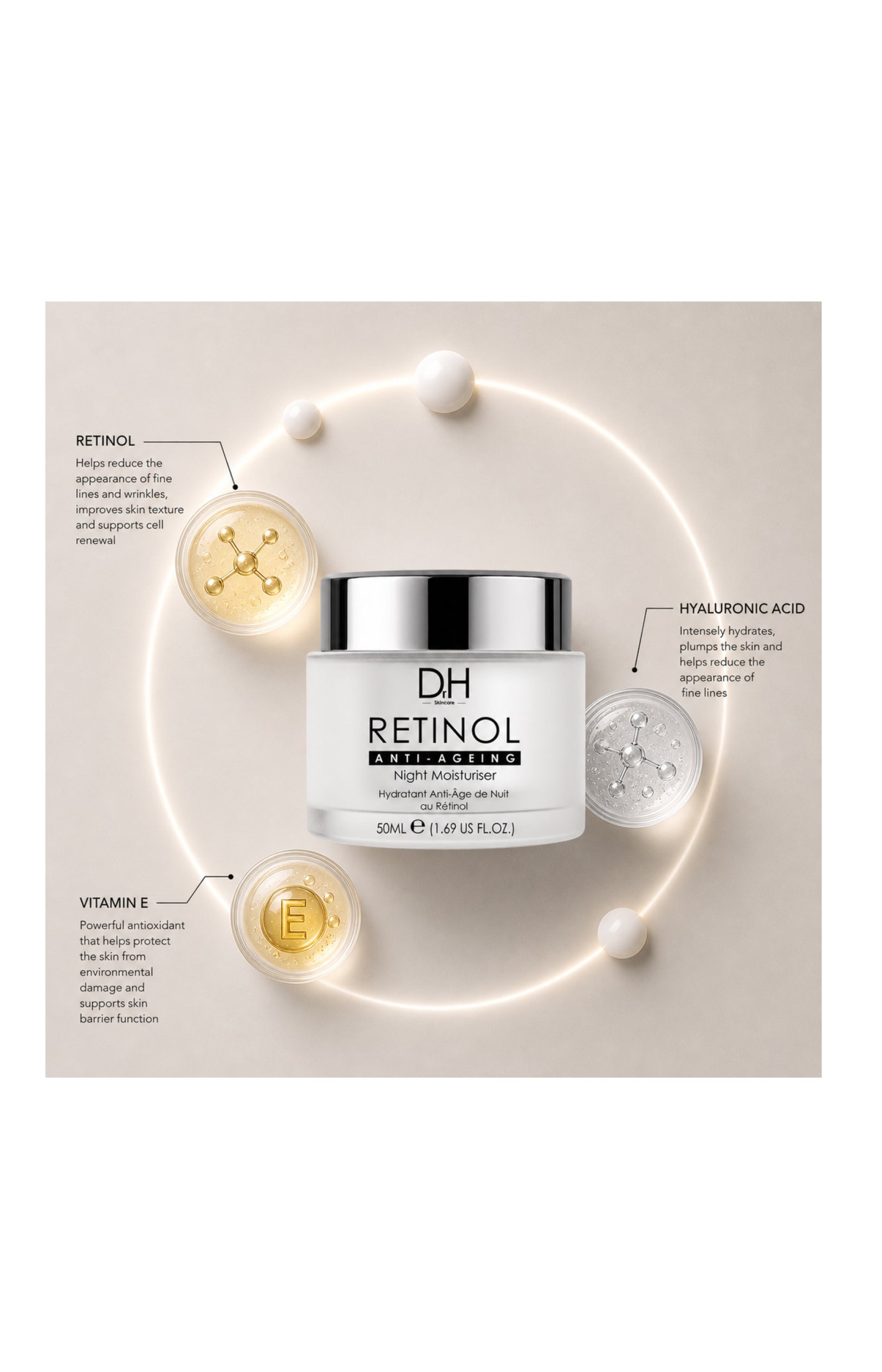 Crème de nuit anti-âge - Rétinol
