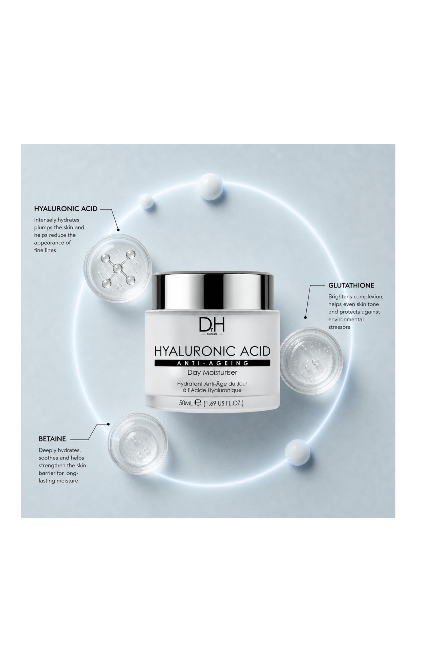 Crème de jour anti-âge - Acide hyaluronique